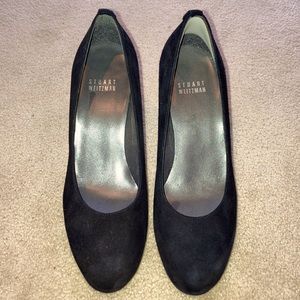 Stuart Weitzman Closed Toe Suede Heels